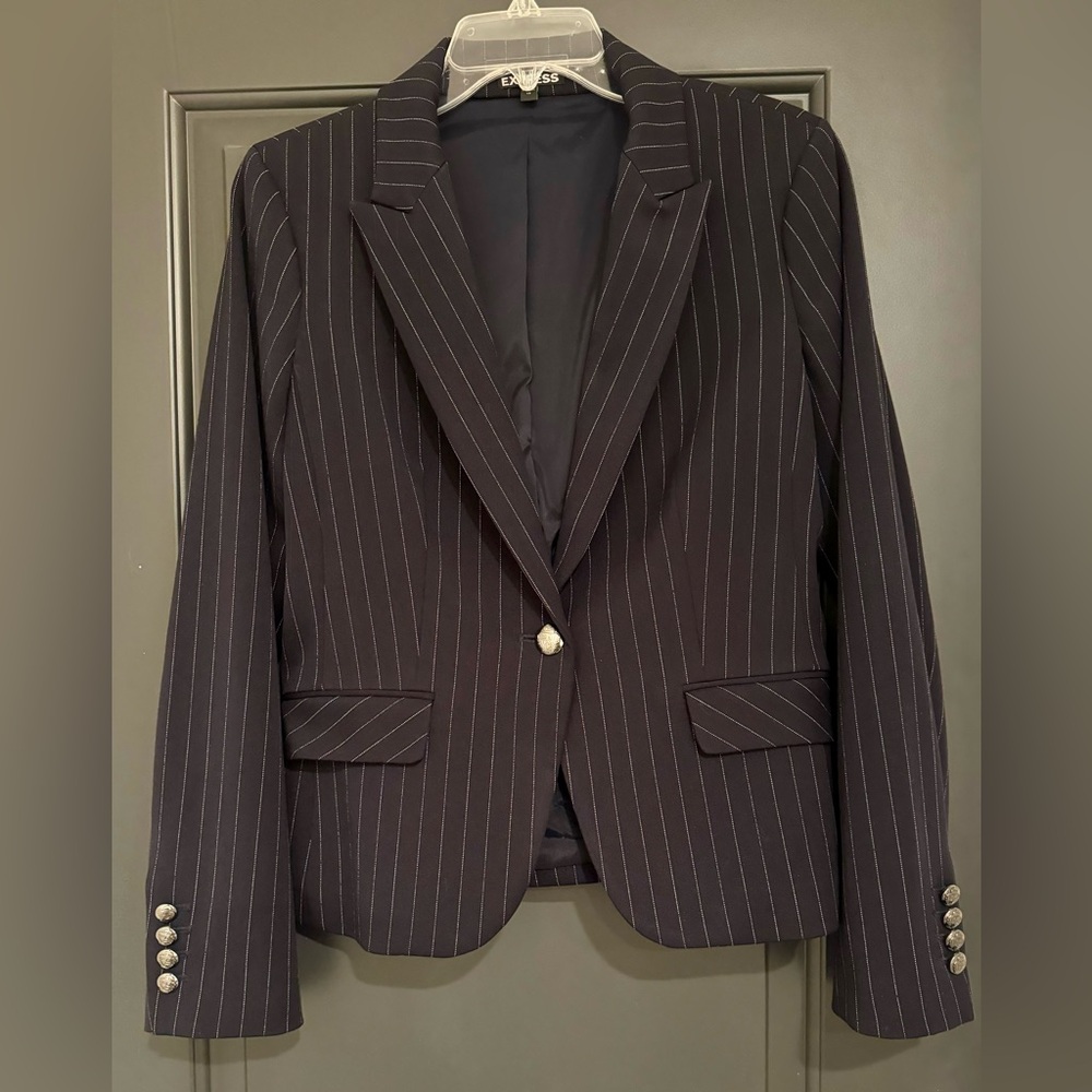 Express navy blue pinstripe blazer - sz 10